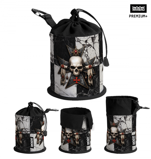 Bolsa para dados PREMIUM "Insignia" – TEMPLARIOS NEGROS (40K)