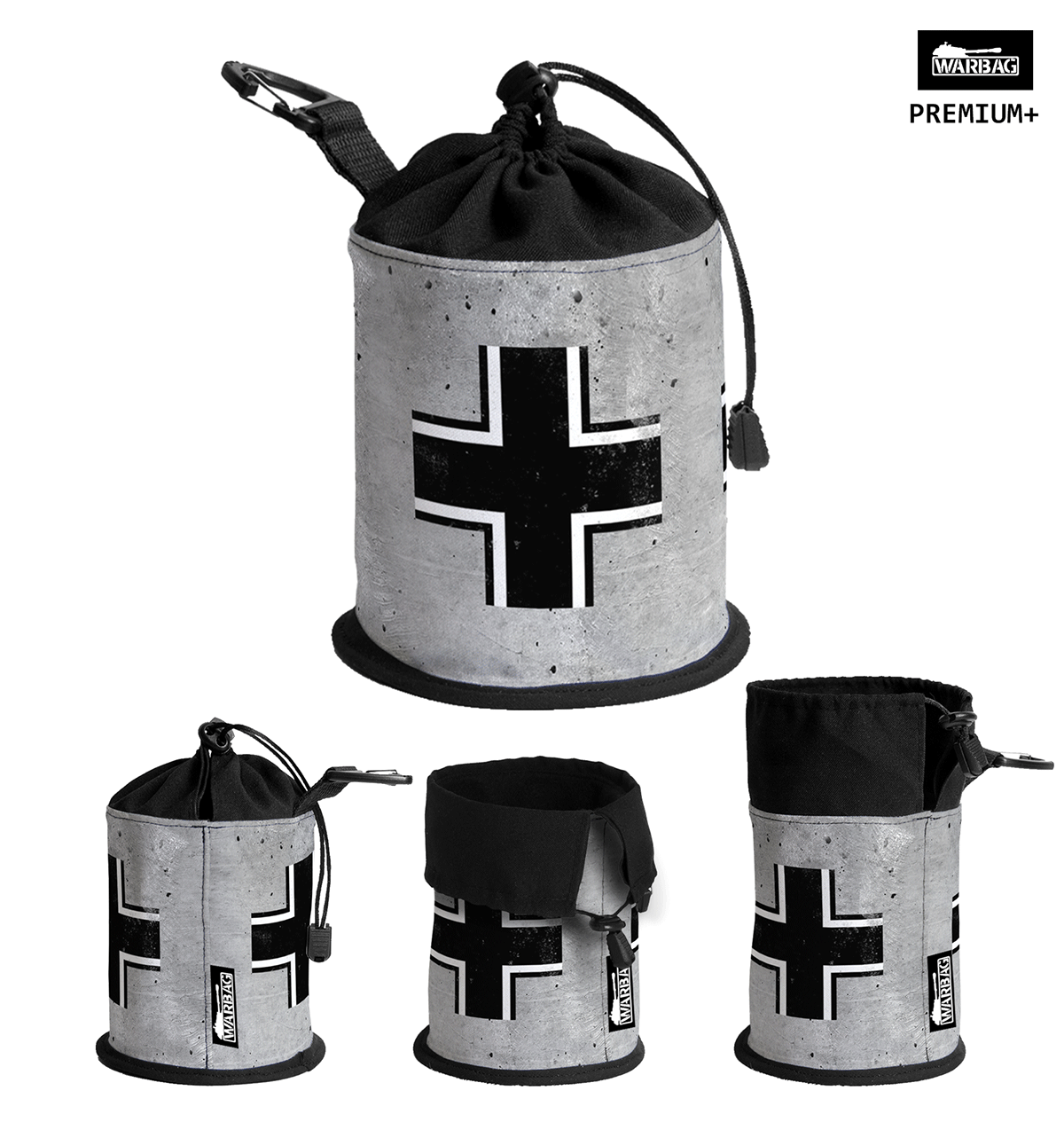 Bolsa para dados PREMIUM "Balkenkreuz – Gris" – ALEMANES (WWII)