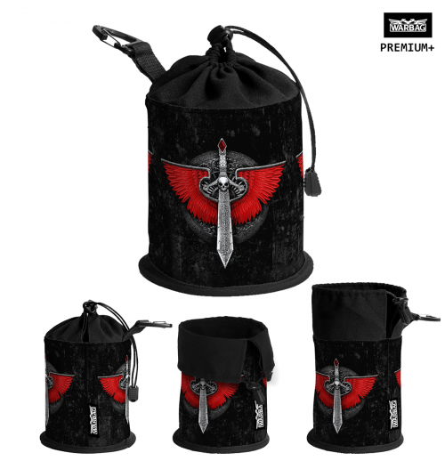 Bolsa para dados PREMIUM "Raven Rojo" – ANGELES OSCUROS (40K)
