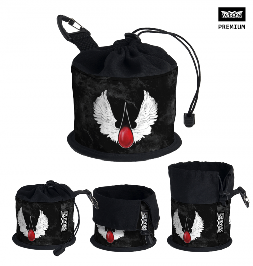 Bolsa para dados PREMIUM "Insignia – Alas Blancas" – ANGELES SANGRIENTOS (40K)