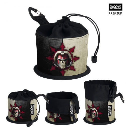 Bolsa para dados PREMIUM "Insignia – Rojo" – CABALLEROS DEL CAOS (40K)