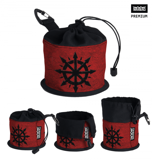 Bolsa para dados PREMIUM "Estrella del Caos Negra" – CAOS (40K)