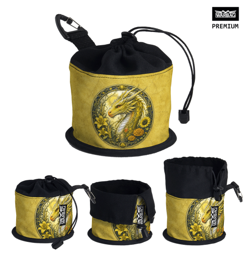 Bolsa para dados PREMIUM "Amarillo" – DRAGÓN (TM)