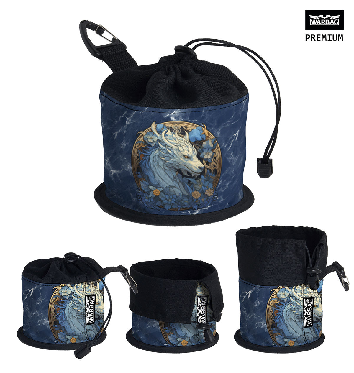 Bolsa para dados PREMIUM "Azul" – DRAGÓN (TM)