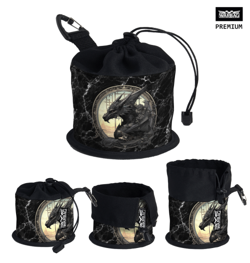 Bolsa para dados PREMIUM "Negro" – DRAGÓN (TM)