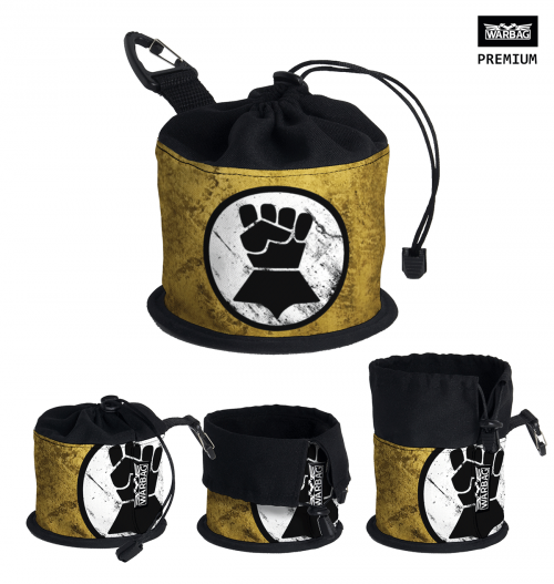 Bolsa para dados PREMIUM "AMARILLO SÓLIDO" – PUÑOS IMPERIALES (40K)