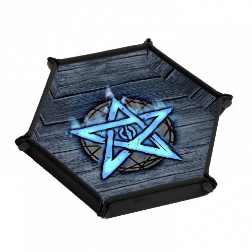 SIMBOLO ARCANO (Azul) - Bandeja tiradados (pentagonal, hexagonal)